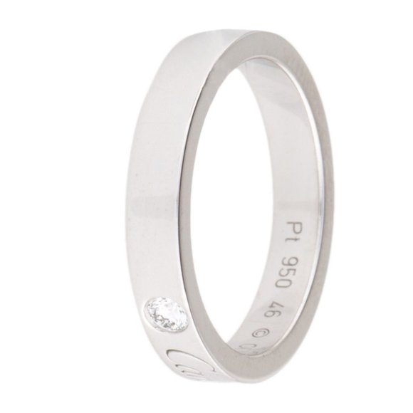CARTIER C DE PLATINUM DIAMOND CARTIER WEDDING BAND RING - Picture 5 of 8